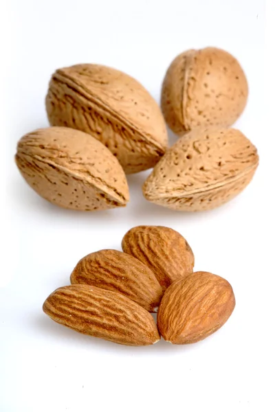 Natural open  almonds — Stock Photo, Image