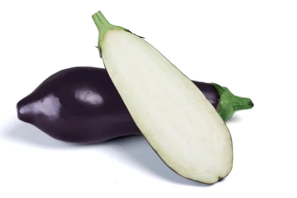 Fresh Halved aubergine — Stock Photo, Image