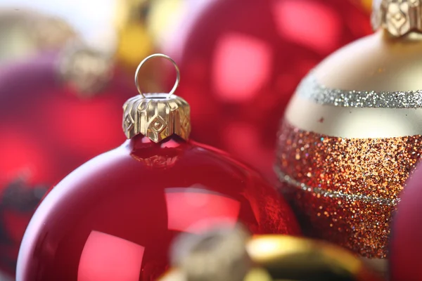 Red Christmass baubles — Stock Photo, Image