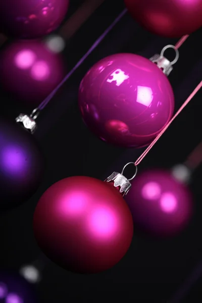 Purple Christmass baubles — Stock Photo, Image
