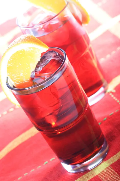Zwei rote Getränke — Stockfoto