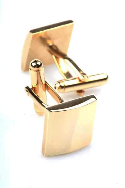 Gold cuff links — Stock Photo, Image