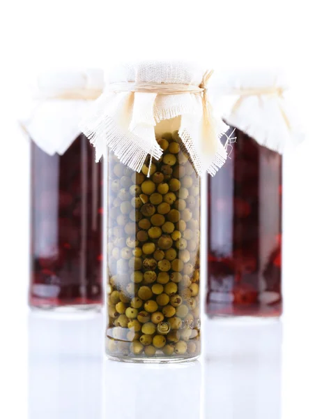 Pickled pepper in jars — Stock Photo, Image