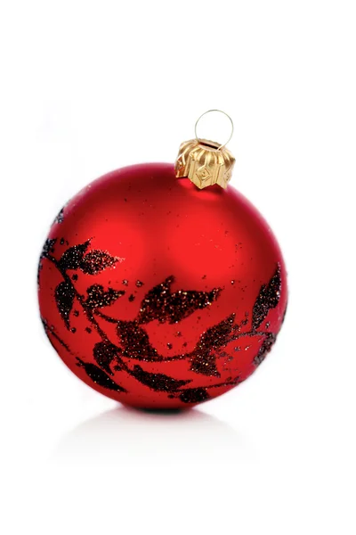 Красная рождественская безделушка — стоковое фото