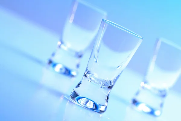 Tre vodka glas — Stockfoto