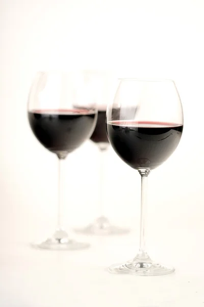 Brýle s červeným vínem — Stock fotografie