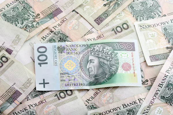 Pools geld - zloty — Stockfoto