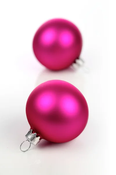 Pink Christmass baubles — Stock Photo, Image