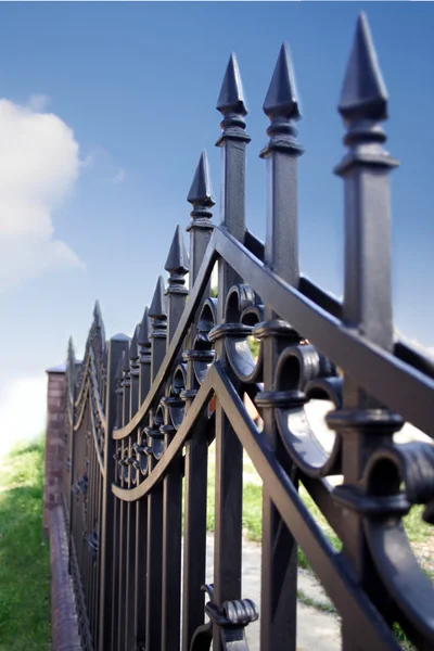 Black Metal fence — Stock Photo, Image