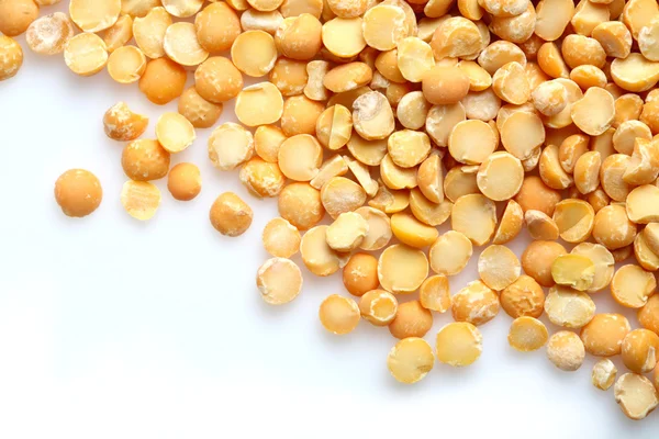 Yellow Lentil on white background — Stock Photo, Image