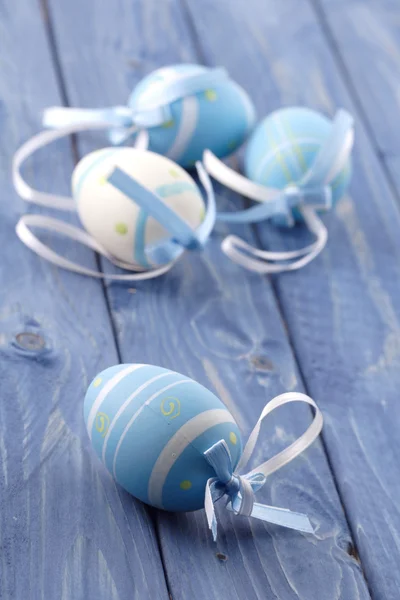Blue and white easter eggs — Stock Photo, Image