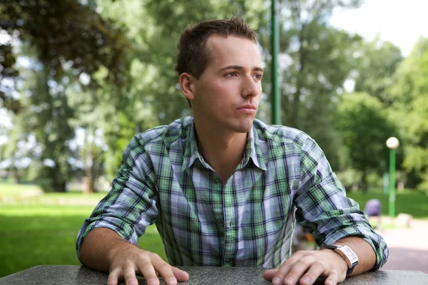 Young man contemplating — Stock Photo, Image