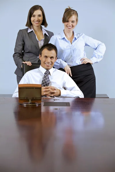 Business people smiling — Stock Photo, Image