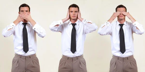 See, hear, speak no evil — Stock Photo, Image