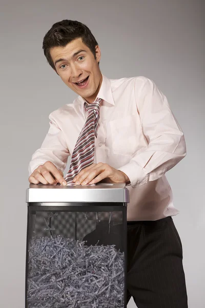 Businessman with tie trapped — Stock Photo, Image