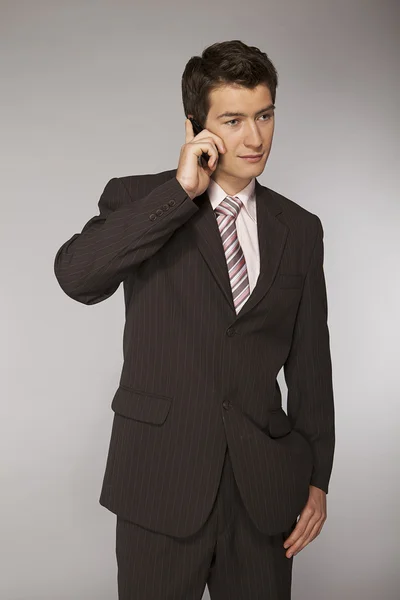 Businessman talking on phone — Stock Photo, Image