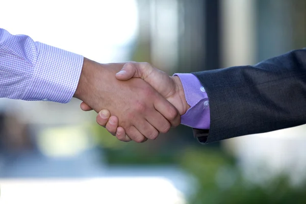 Zakenmensen schudden elkaar de hand — Stockfoto