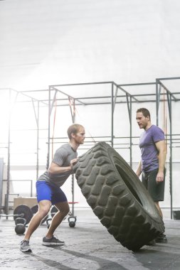 Man looking at dedicated friend