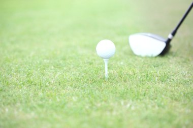golf club and tee