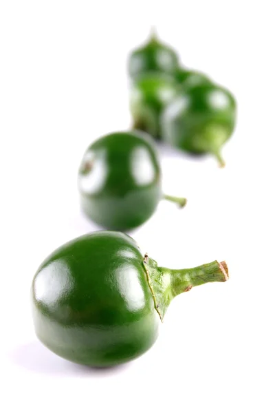 Groene chilipepers — Stockfoto