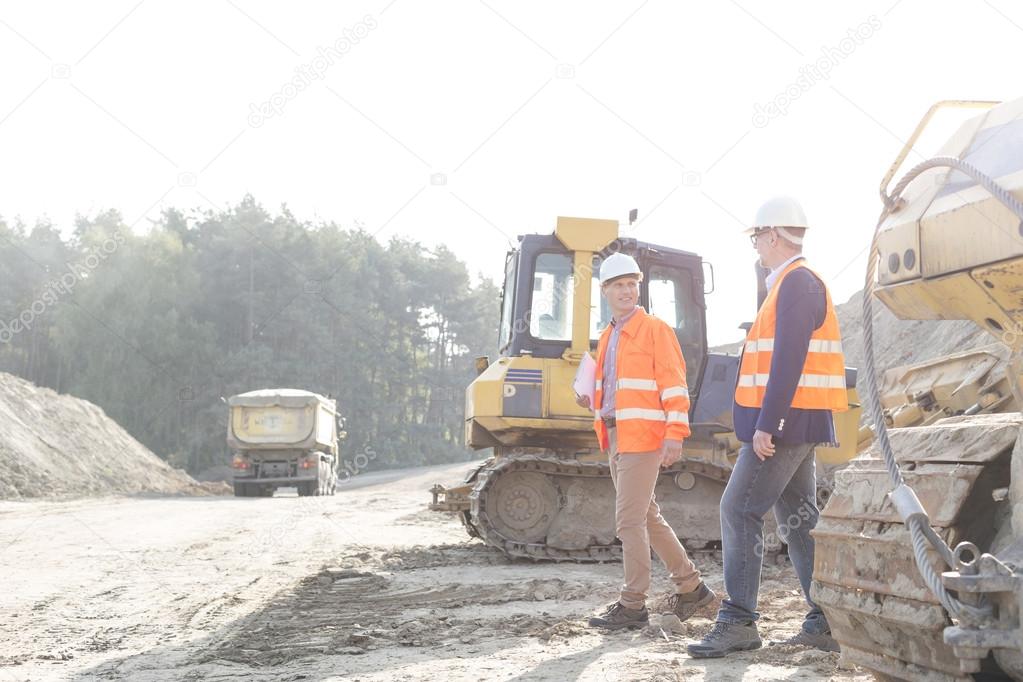 supervisors walking at construction site