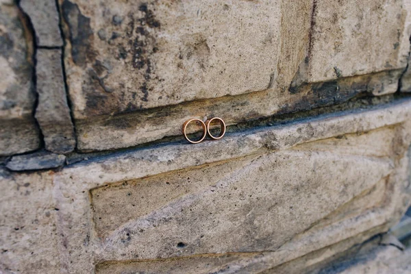 Wedding Rings Beautiful Composition — Stock Photo, Image