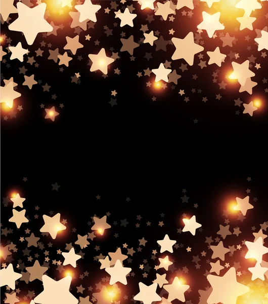 黒い星空バナー — ストックベクタ