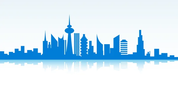 Blaues Stadtbild-Banner — Stockvektor