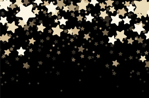 Fondo abstracto negro con estrellas — Vector de stock