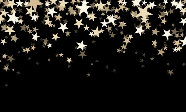 星と黒の抽象的な背景 — ストックベクタ
