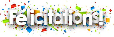 Congratulations paper banner. clipart