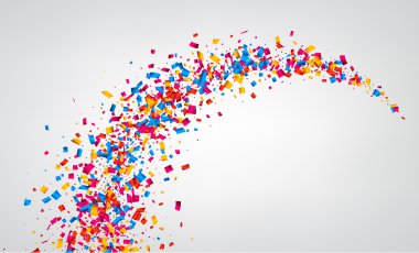 Arka plan rengi konfeti ile.