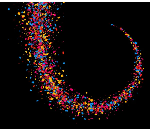 Bakgrund med färg konfetti. — Stock vektor