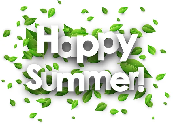 Boldog nyár papír háttér. — Stock Vector