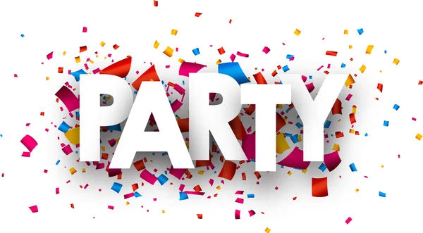 Banner de papel de fiesta . — Vector de stock