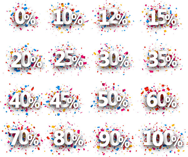 Набор бумажных знаков
.