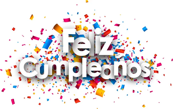 Happy birthday spanish imágenes de stock de arte vectorial | Depositphotos