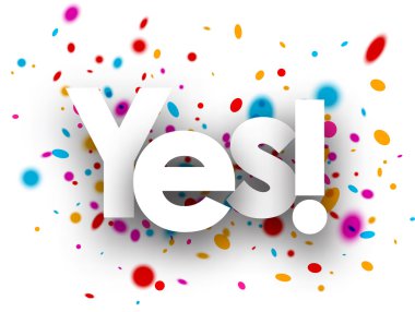 Evet işareti kağıt.