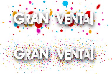 Big sale paper banners.