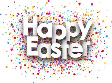 Mutlu Paskalya kağıt kartı.