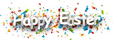 Mutlu Paskalya kağıt afiş.