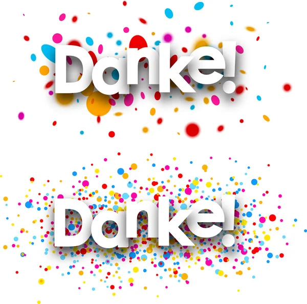 Bedankt paper banners. — Stockvector