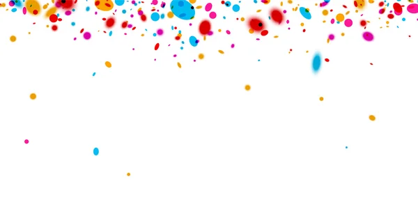 Banner with color confetti. — Stok Vektör