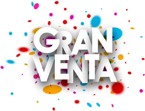 Cartel de papel de gran venta . — Vector de stock