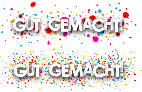 Gut gemachte Papierbanner. — Stockvektor