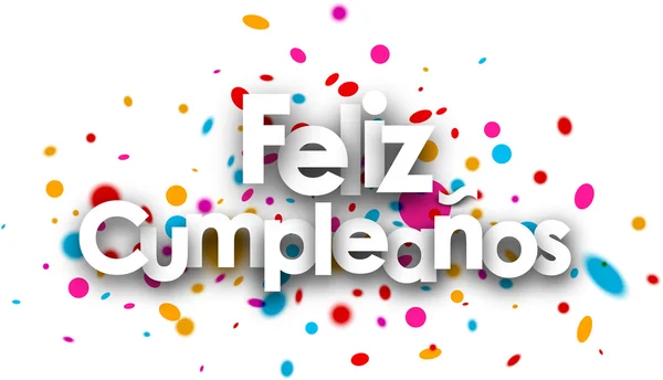Feliz cumpleaños español imágenes de stock de arte vectorial
