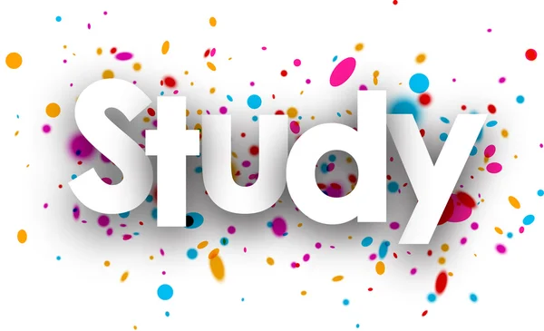 Study paper banner. — Stock Vector