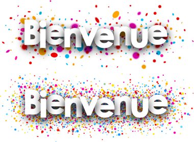 Hoş geldiniz kağıt afiş