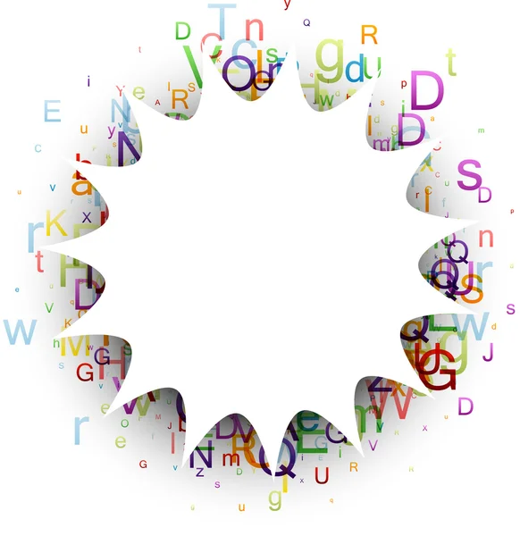 Fond figuré avec lettres — Image vectorielle