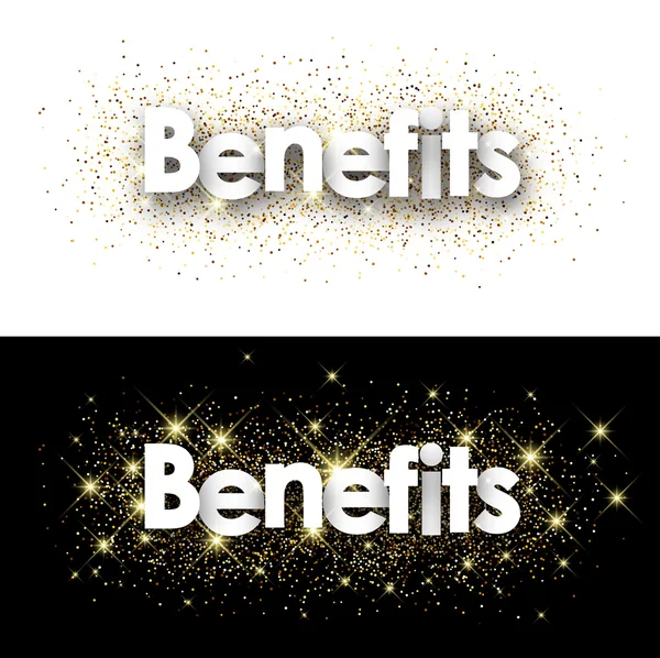 Benefits paper banners — Stock Vector